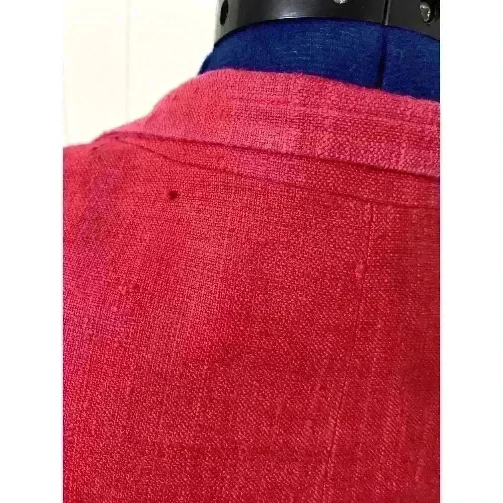 Vintage Herbert Grossman Blazer Women's Size 8 Linen Hot Pink 80's Barbie Work - Picture 3 of 11